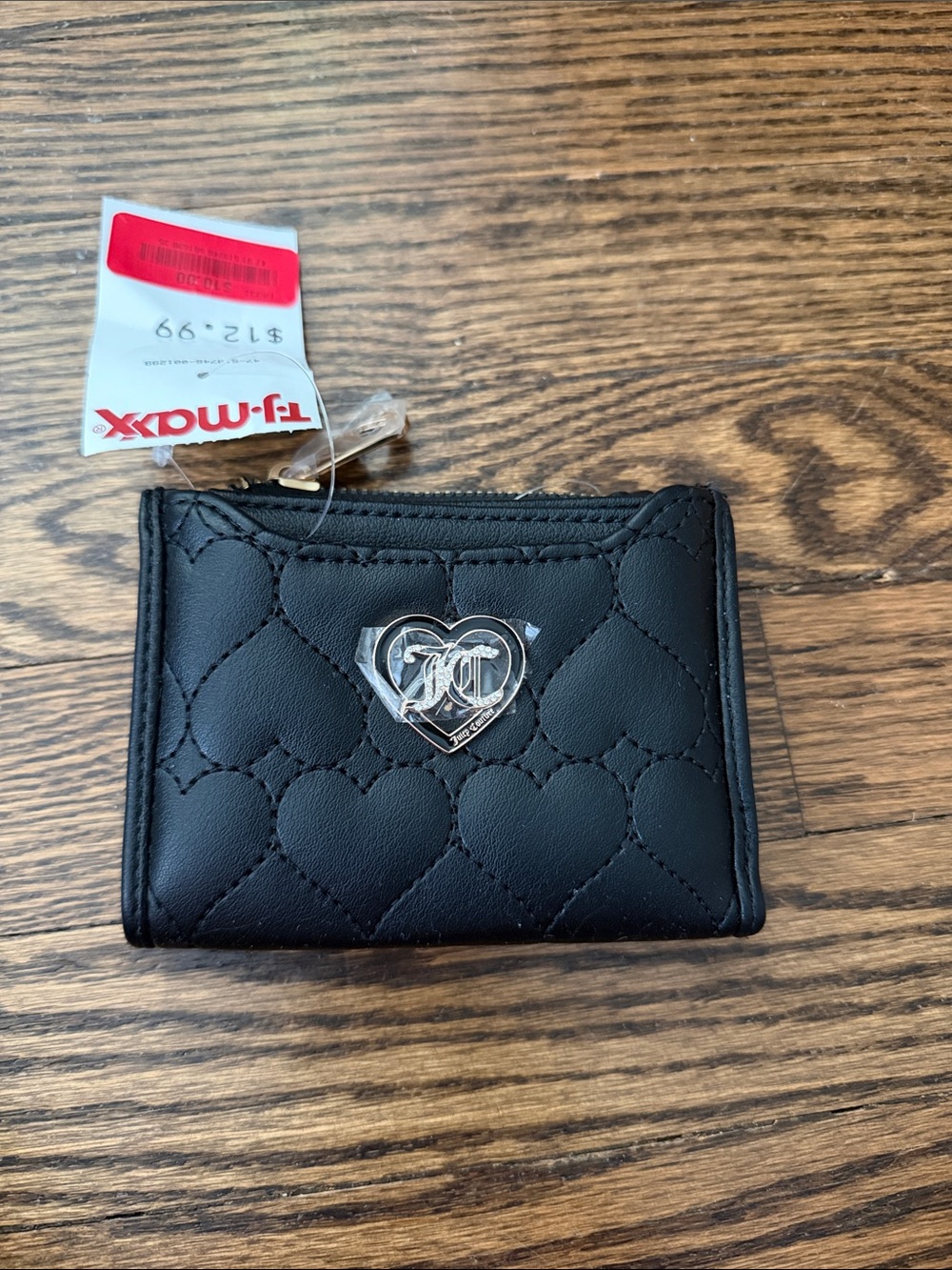Juicy Couture Cream Trifold Wallet with Pink ID Window
